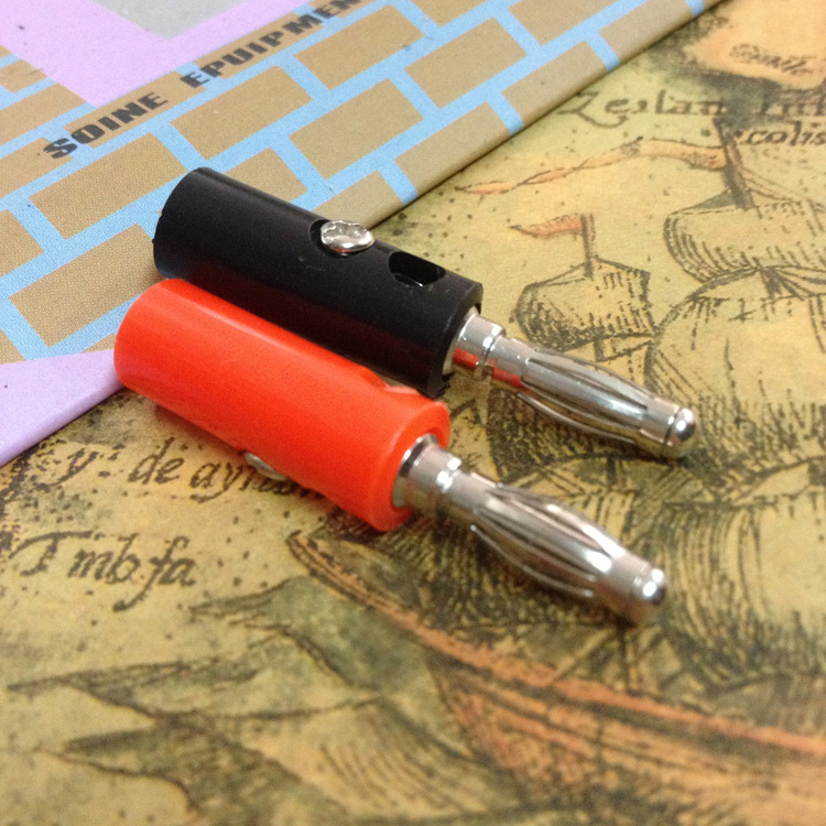 带固定螺丝4MM香蕉插头灯笼插头 功放音箱 A型香蕉头 万用表插头