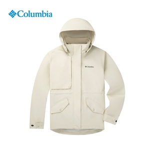 哥伦比亚25秋冬新品 女金点防水冲锋衣鸭绒内胆三合一外套XR9092