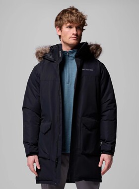 哥伦比亚25秋冬户外男式金点热能保暖防水防风中长款羽绒服WM4233
