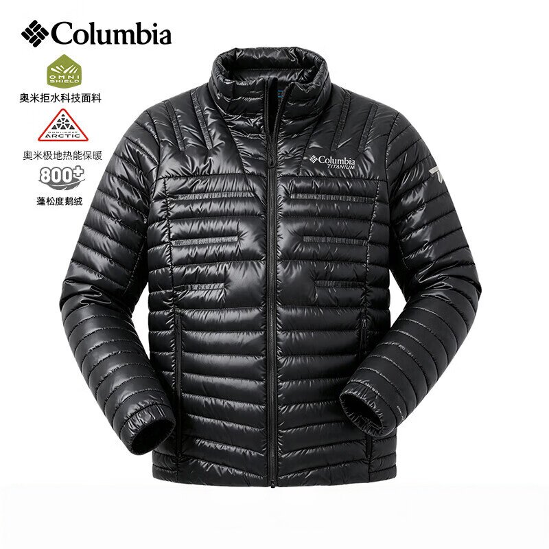 哥伦比亚羽绒服男26秋冬新品钛金系列户外拒水800蓬鹅绒服WE0547
