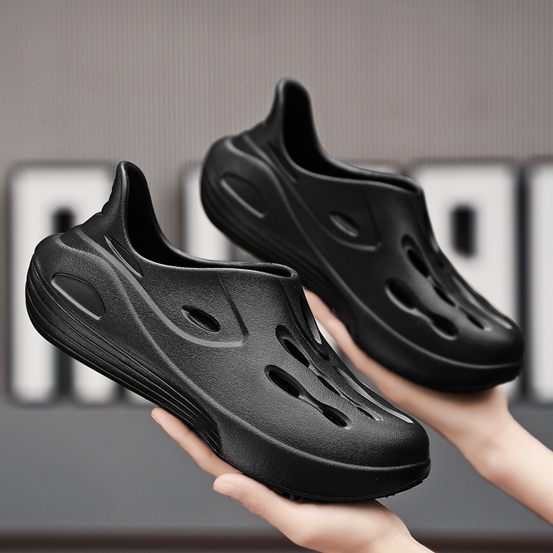 外贸捡漏洞洞鞋男雨天防滑