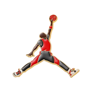 air jordan乔丹AJ标志3d立体金属侧标黑色飞人汽车贴纸装饰贴车标