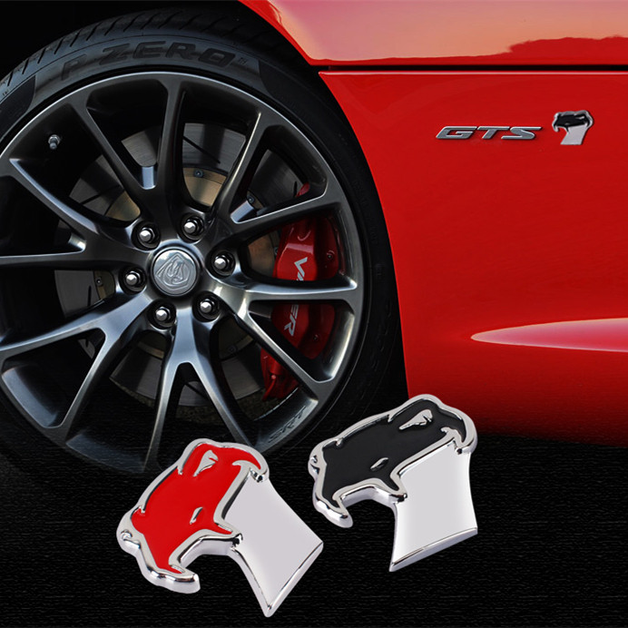 汽车个性改装车身贴 dodge道奇车标 蝰蛇车贴 车尾标叶子板侧标贴