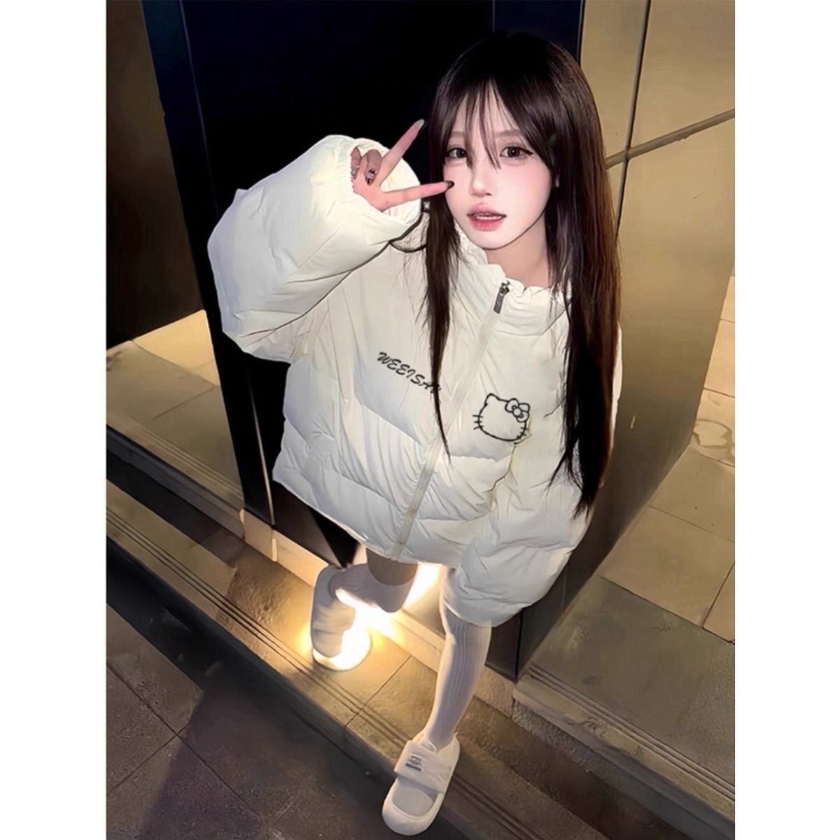 韩系小个子超好看减龄羽绒棉服女款冬季学生短款立领轻薄保暖外套