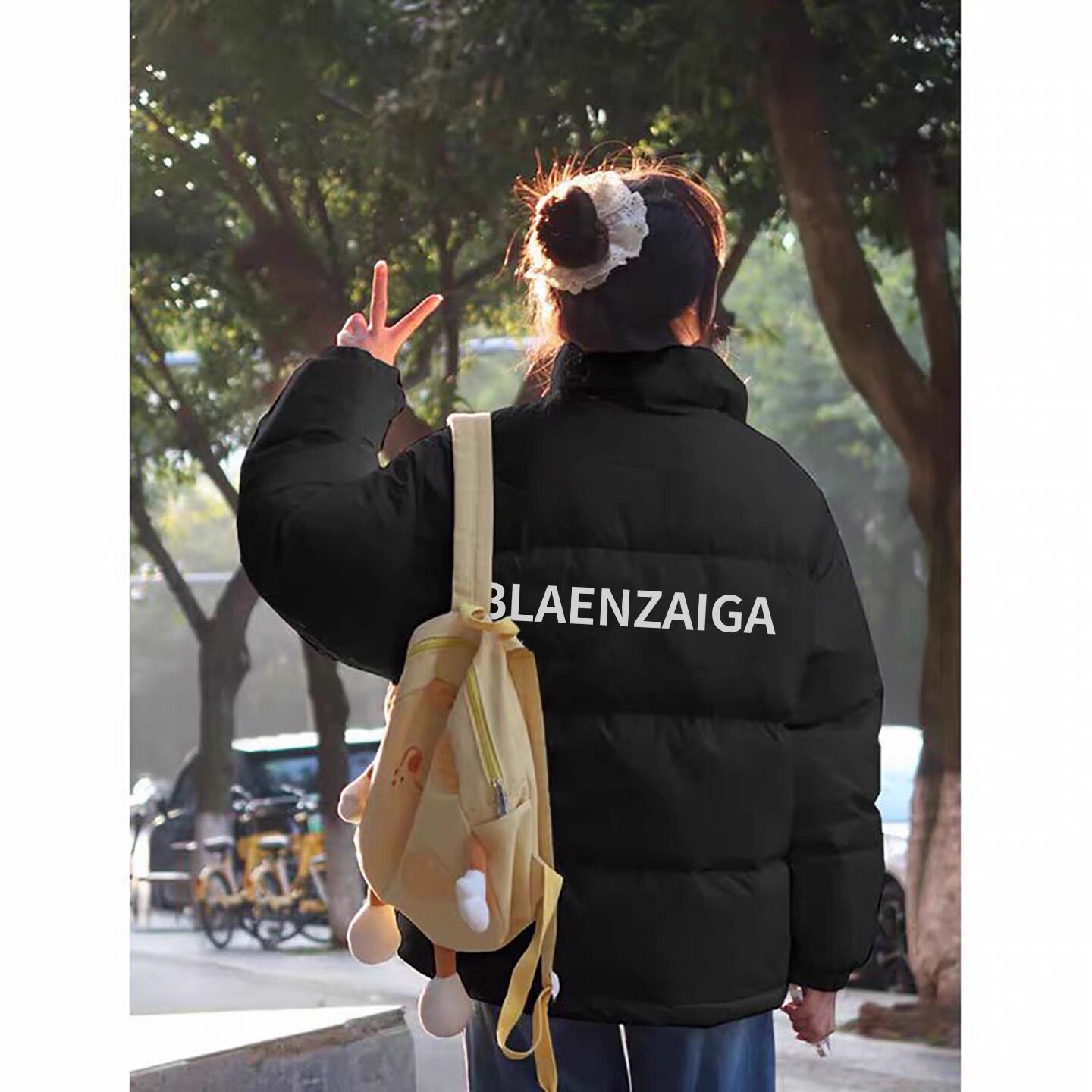 美式个性羽绒棉服女款冬季2026新款宽松百搭立领小个子初中生外套