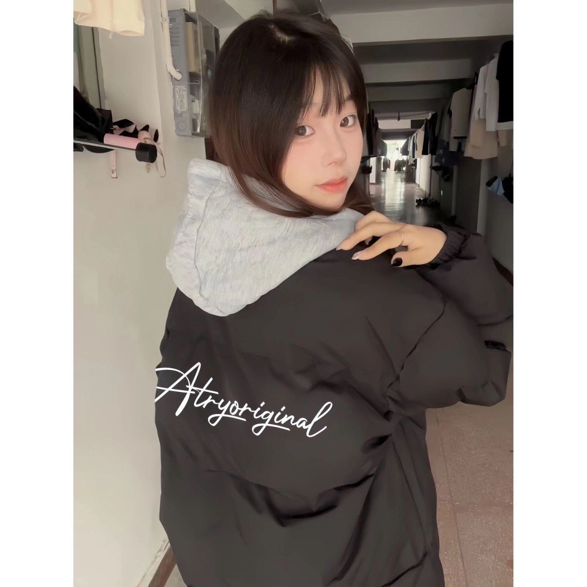 美式街头羽绒棉服女大童2026年冬季新款初中高中学生保暖防风外套