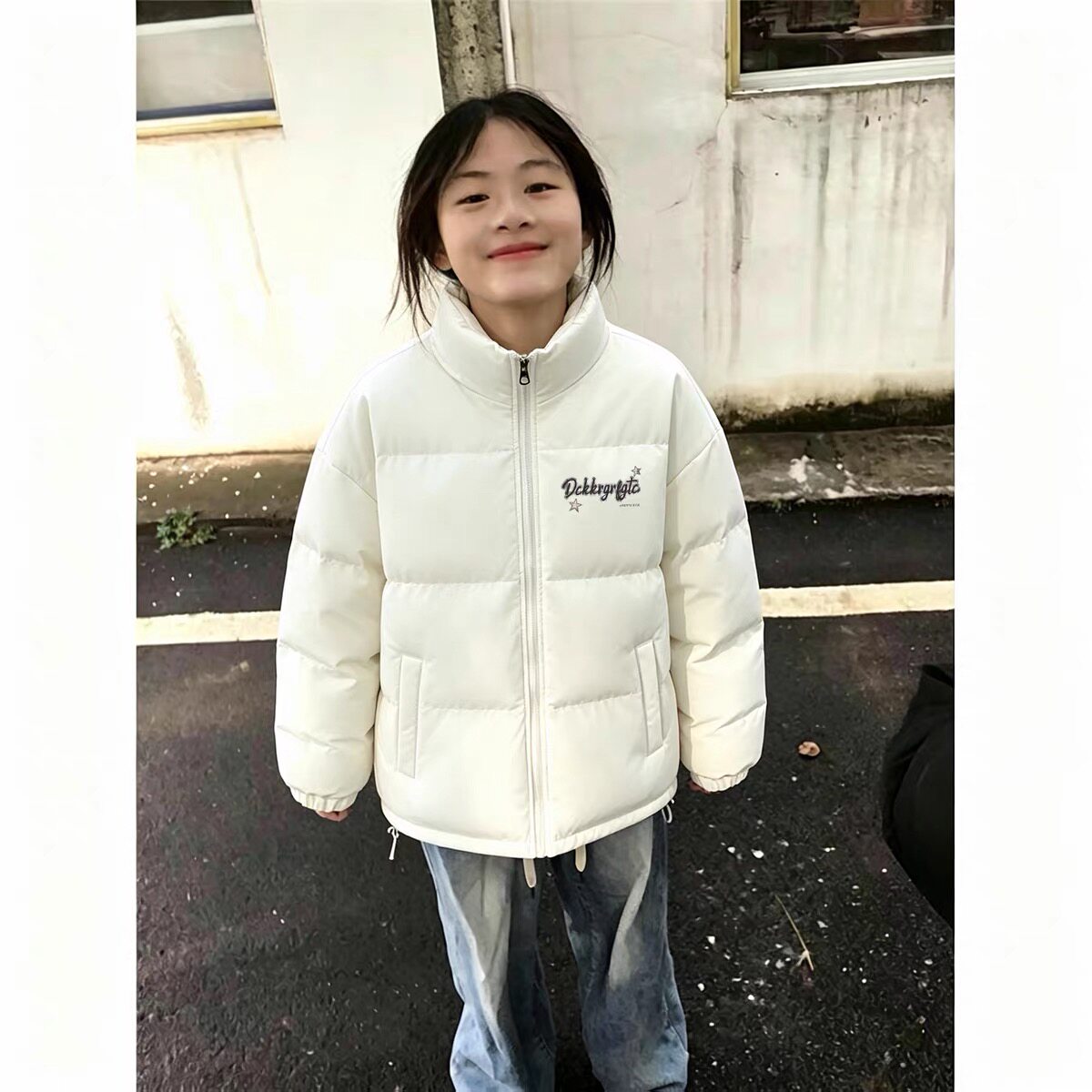 个性美式羽绒棉服女冬季复古洋气面包服立领不臃肿小个子棉袄外套