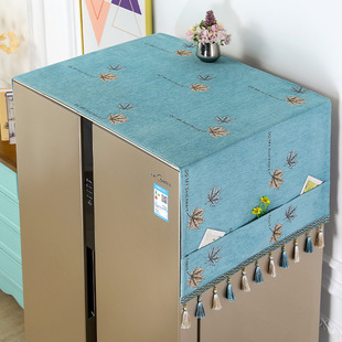 冰箱盖布柜顶防尘罩双开门单开门保护盖巾滚筒洗衣机帘套罩防尘布