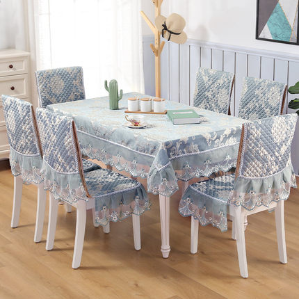 餐桌布椅套椅垫套装椅子套罩桌布布艺茶几通用现代简约凳子套家用