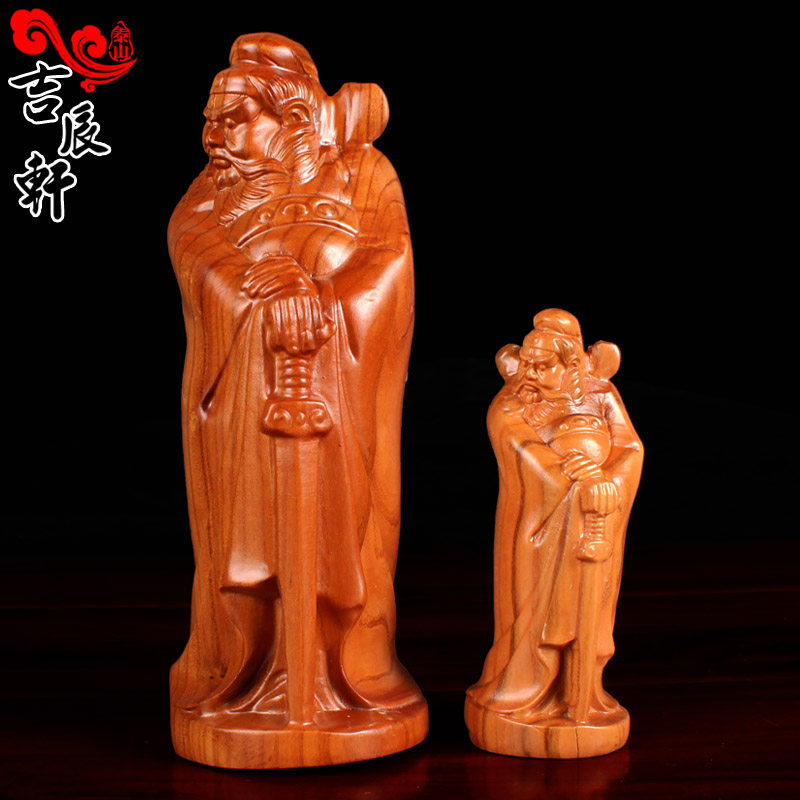吉辰轩天然桃木天师钟馗钟馗摆件家居装饰品钟馗工艺品摆件