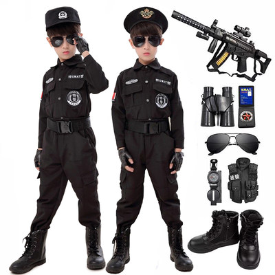 儿童警察装备小特警衣服
