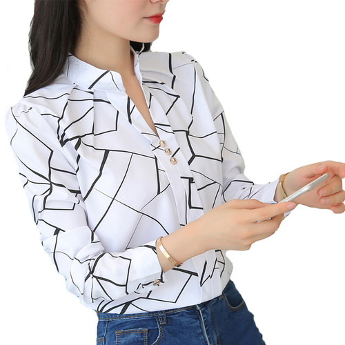 Women Tops And Blouses Office Lady Blouse Slim Shirts Women
