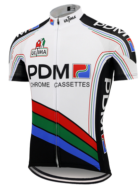 Retro PDM Cycling jersey ropa ciclismo men short sleeve mtb