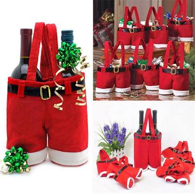 1Pcs Merry Christmas Gift Treat Candy Wine Bottle Holder San