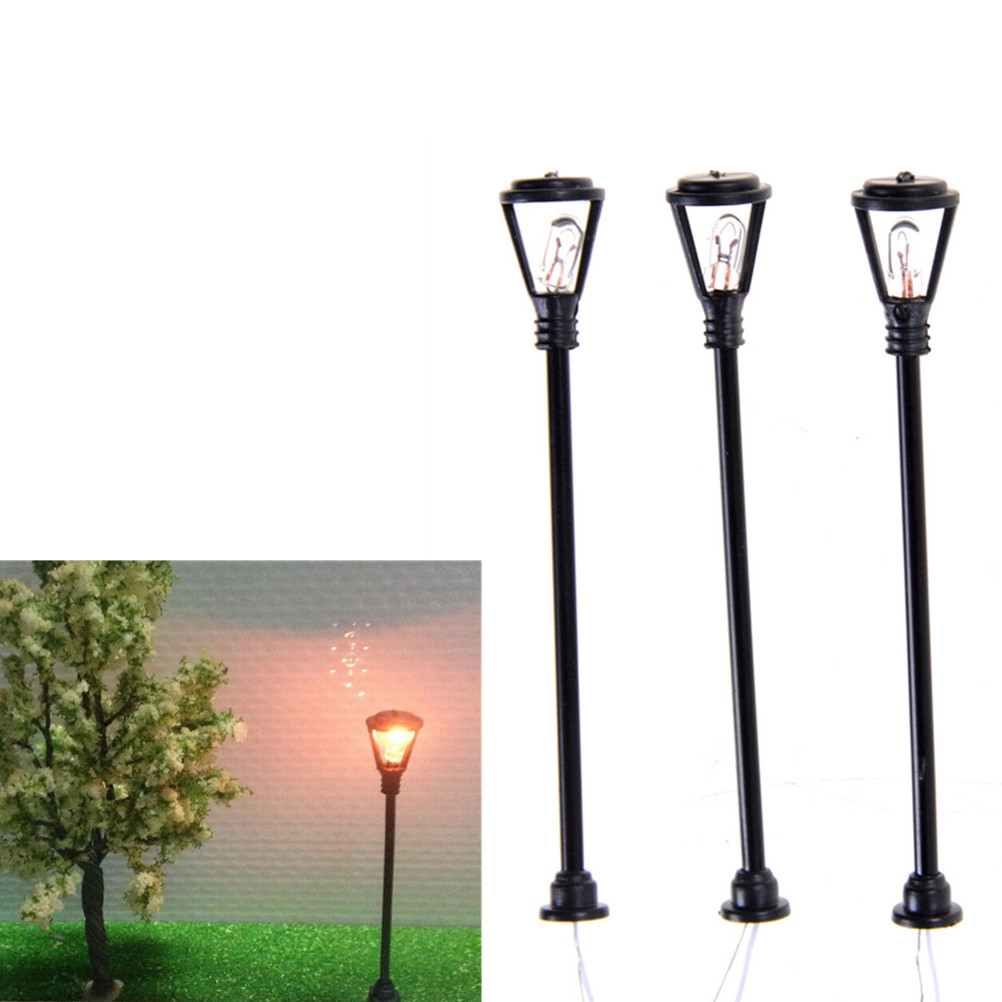 10pcs Black Model Layout Single Head Lights Lamppost Landsca 家居饰品 其他 原图主图