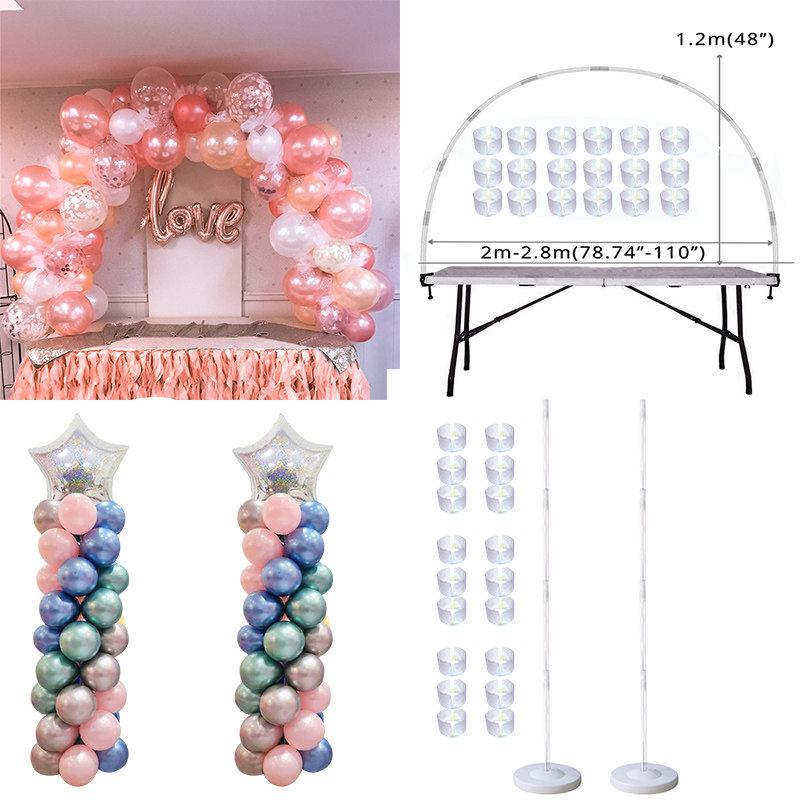 Table Balloon Arch Set Ballon Column Stand for Wedding Birth