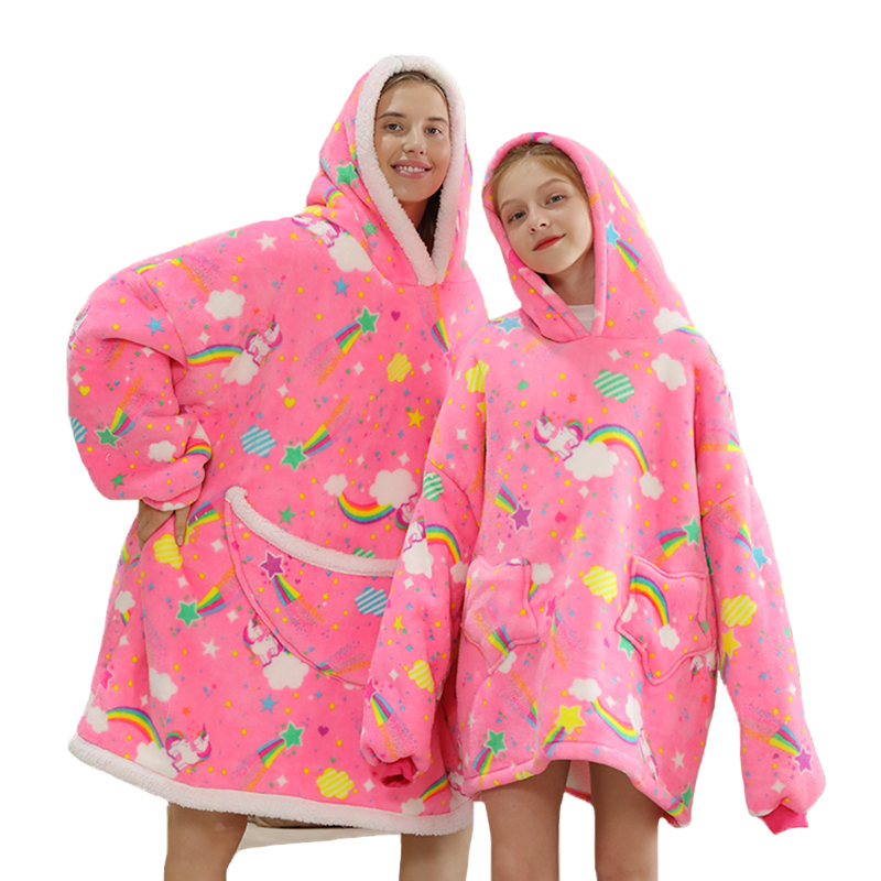 Oversized Family Matching Homewear Plush Fleece Sherpa Blank