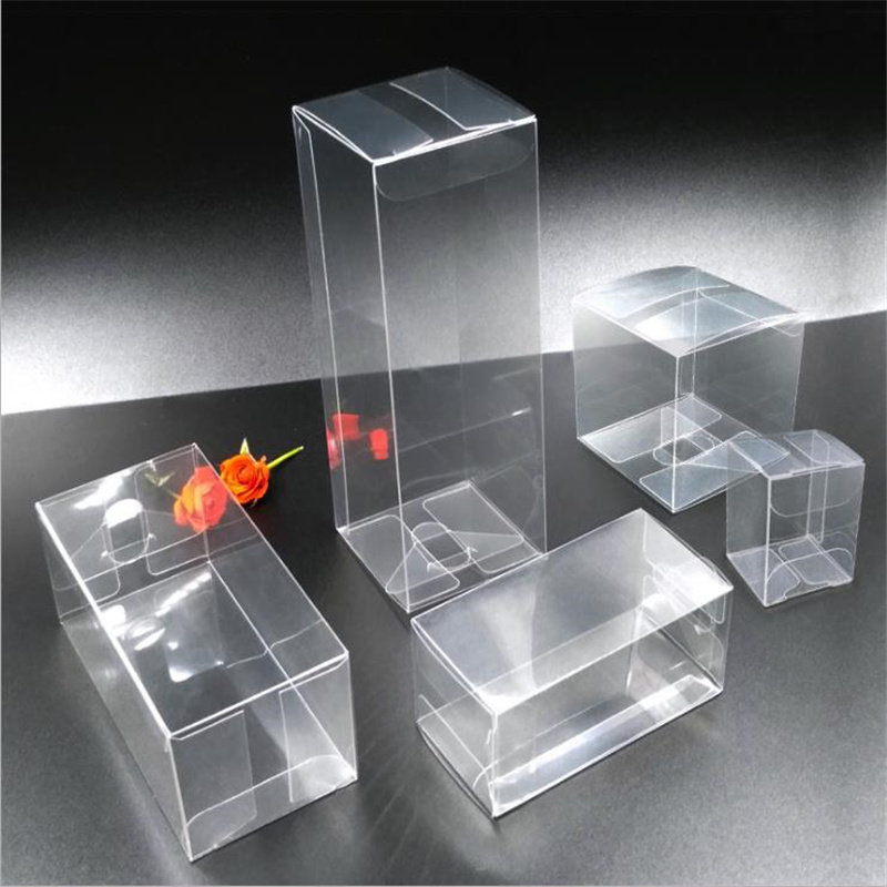 general square clear pvc boxes wedding favor gift packaging