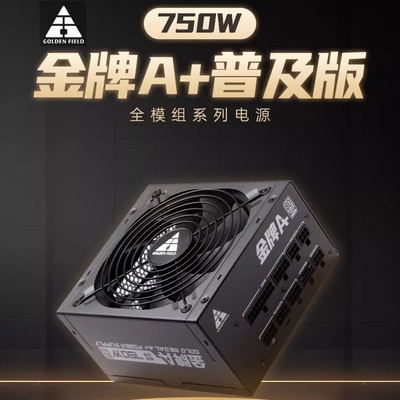 金河田金牌A+750W电源电脑台式机静音背线全模组额定750W峰值850W