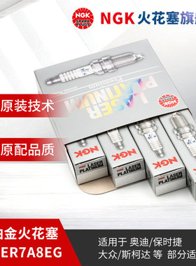 NGK双铂金火花塞 PLFER7A8EG 94833 4支装适用于途观凌渡新帕萨特
