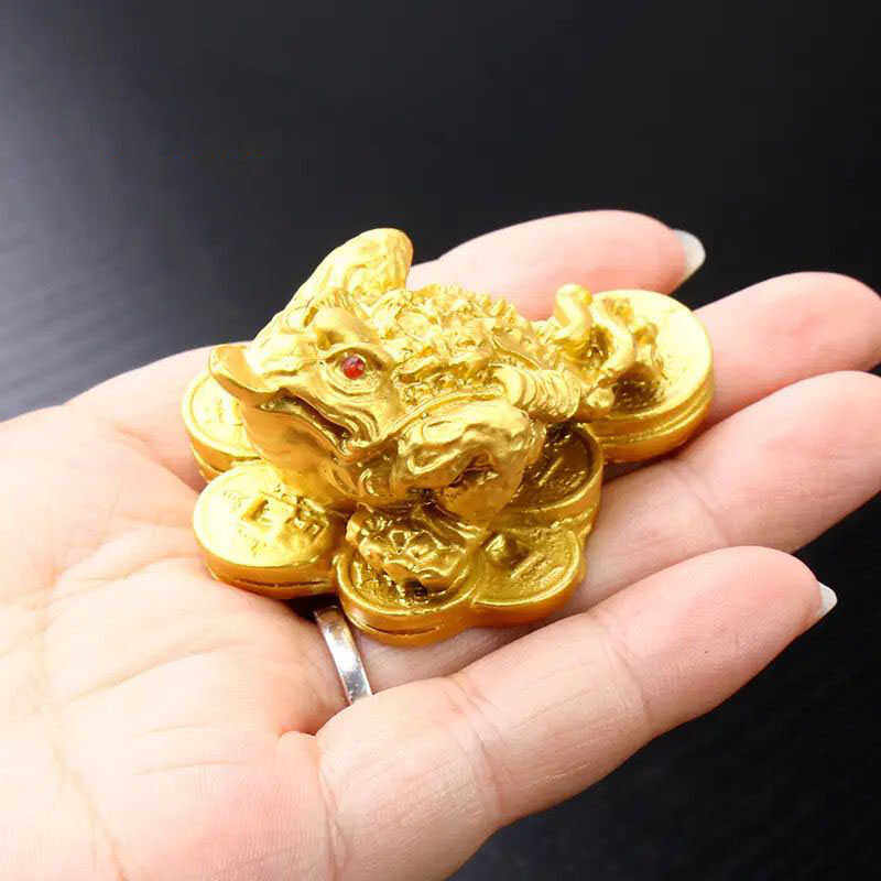 三足开业礼物客厅金蟾摆件招财