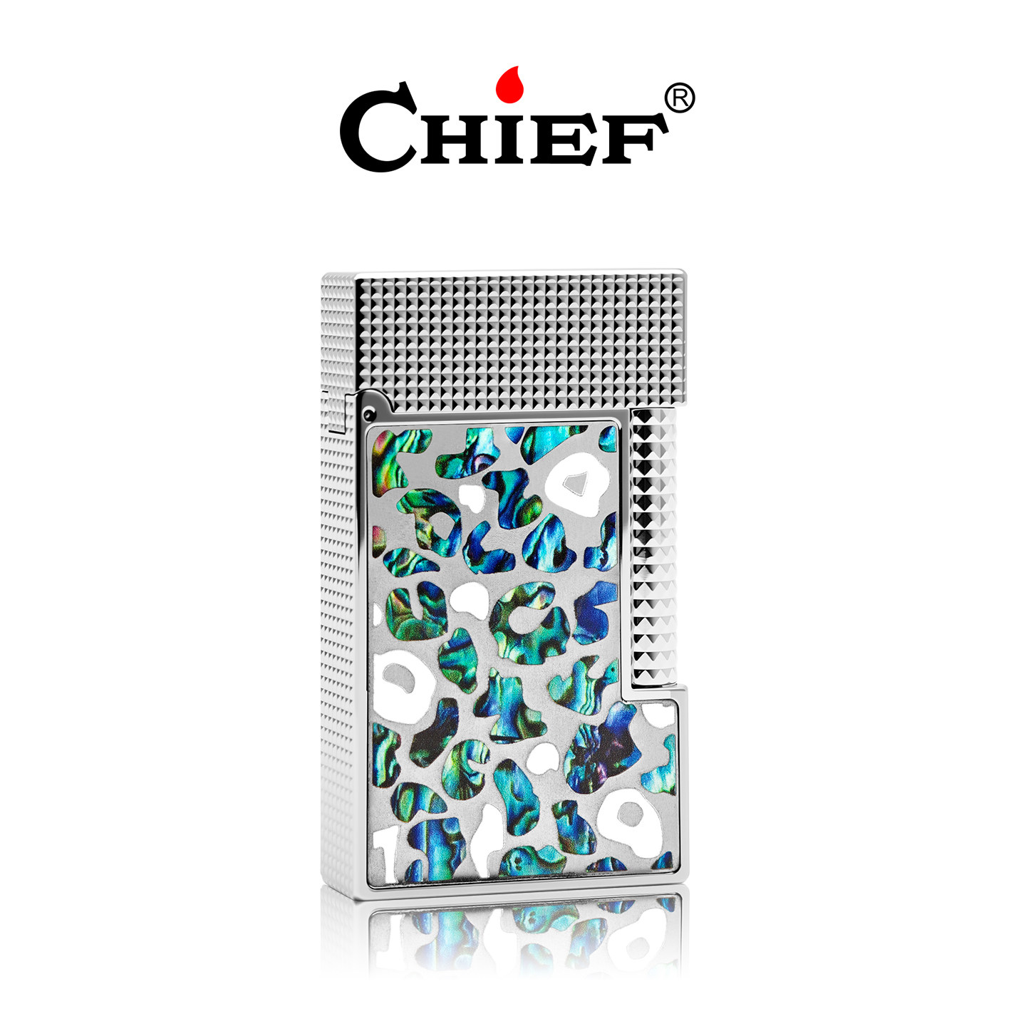 彩贝纹Chief首领朗声打火机钢琴声黄铜一体雕刻