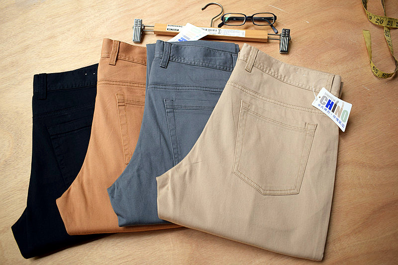 外贸原单包邮男装休闲长裤纯棉直筒微弹略修身大码简约男士长裤子