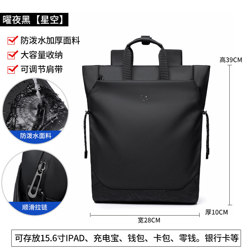 品质高级感男款背包大容量通勤牛津布防水商务通勤包男旅行休闲双图片
