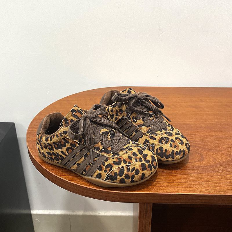 儿童复古风德训男女潮鞋2025秋冬新款厚底休闲加绒运动轻便老爹鞋