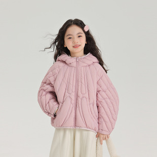 外贸冬装上新马卡龙色系连帽羽绒服杜邦三防女童羽绒服90绒子含量