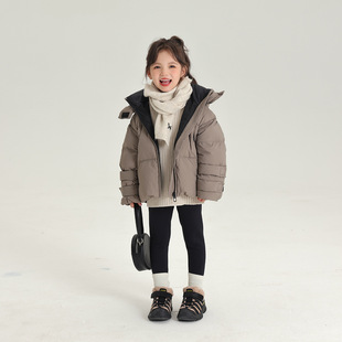 外贸布丁哈鲁童装羽绒服2024冬季新款90绒子含量女童羽绒服蓬松保