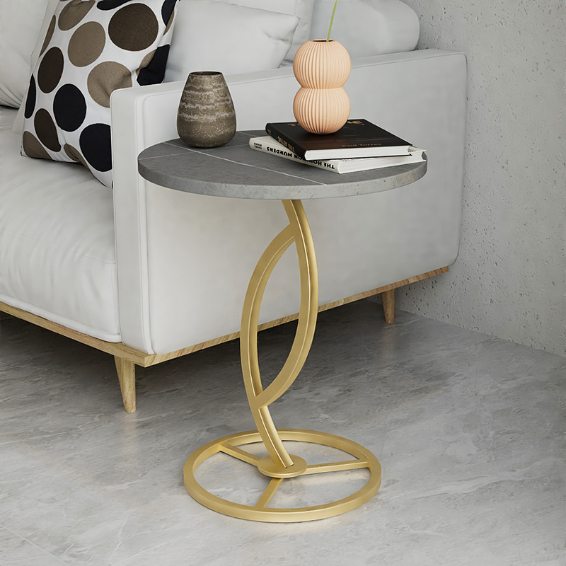 速发边几沙发边小厅几简约轻奢岩边茶板桌小桌子置物架客茶小圆桌