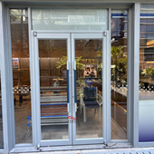 瑞幸咖啡3.0不锈钢拉手定制双开把手高级感商铺推拉地弹门把手