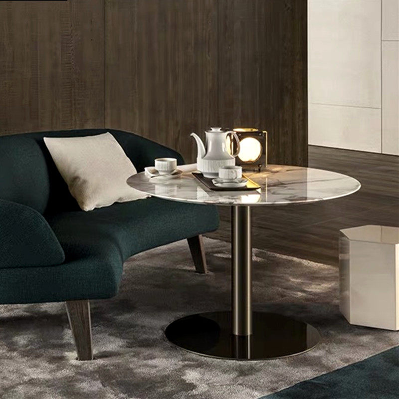 北欧轻奢大理石咖啡桌不锈钢电镀黑钛高档小圆桌餐桌沙发边桌工厂|msdalam kategori perabot kediaman, of Tables, meja makan - dari Buy2taobao.com untuk memberikan perkhidmatan ejen Taobao profesional membeli