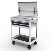 普沃克汽修汽保零件柜32寸两抽屉箱带托盘维修移动工具车 RM73A02