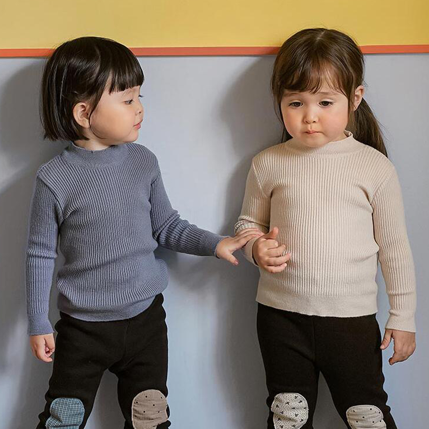 女童冬季粉色柔软贴身毛衣