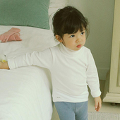 现锦小和和amber韩国童装 女童打底衫 秋冬洋气软糯儿童翻领磨毛t恤