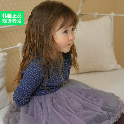 女孩秋碎花柔软打底t恤可爱舒适