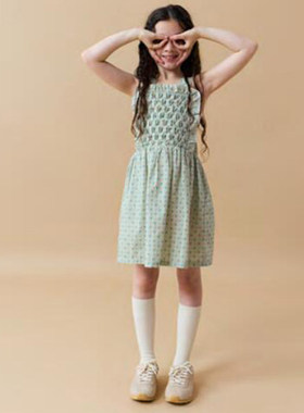 锦小和ginger snaps女童小香风连衣裙2025夏儿童花朵洋气吊带裙子