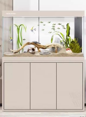 闽江极简系列鱼缸客厅家用中小型轻奢生态水族箱底滤鱼缸2025新款