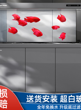 闽江超白玻璃大型鱼缸水族箱专业级底过滤生态免换水家用客厅鱼缸