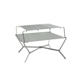 火枫落虹超轻折叠焚火烧烤台户外露营取暖柴火炉便携式不锈钢烤架