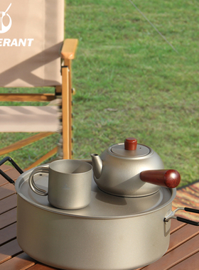 SILVERANT银蚁纯钛汤锅3L大容量钛锅露营蒸锅家用火锅多功能套锅