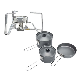 火枫野火2分体式气炉户外便携折叠迷你炉头防风炊具燃气野营套锅