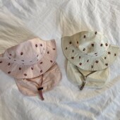 儿童户外防晒遮阳帽子春夏薄款 男女宝宝大檐露营出游渔夫太阳帽夏