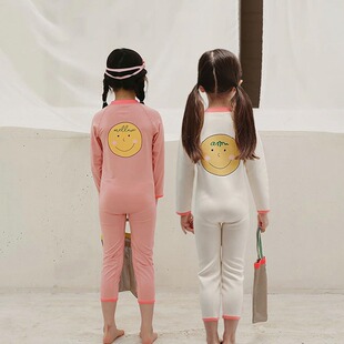潜水服女童速干防晒游泳衣 男童泳装 韩国儿童泳衣儿童连体长袖 长裤