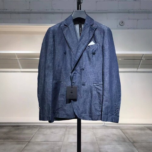 S-M穿 FAAG 男款深蓝色洋装西服 766