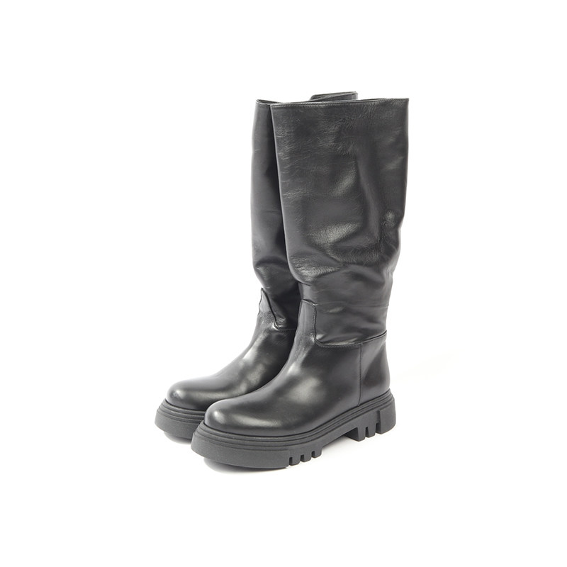 39码 EI0GHT 黑色油润牛皮高靴 810,女鞋,时装靴,淘宝优惠券,粉丝福利购,淘宝优惠卷