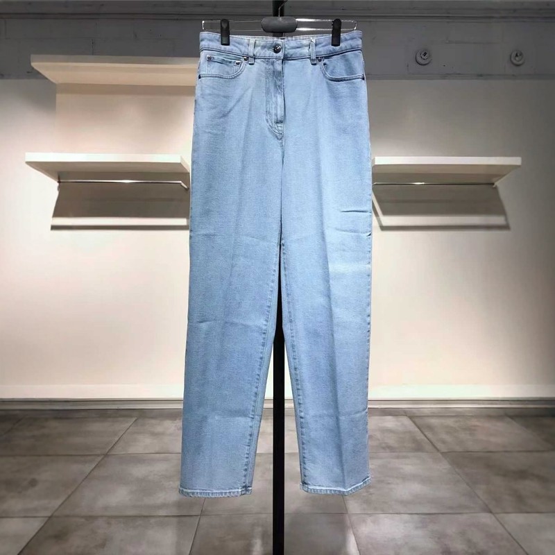 S-M穿 PESERICO 浅蓝色细棉牛仔裤 470