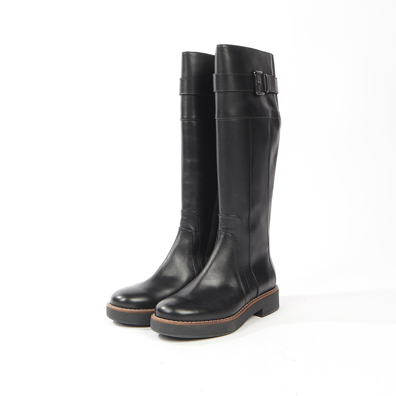 35 38.5码 GE0OX 牛皮高筒骑士靴圆头粗跟真皮机车马丁高靴 710,女鞋,时装靴,淘宝优惠券,粉丝福利购,淘宝优惠卷